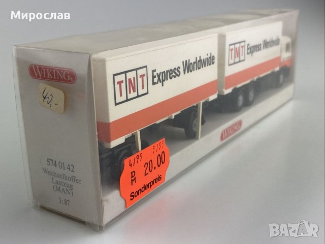 WIKING HO 1/87 КАМИОН MAN МОДЕЛ В ОРИГИНАЛНАТА ОПАКОВКА, снимка 4 - Колекции - 41124172