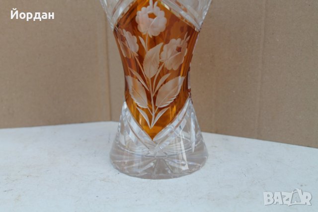 Кристална ваза бохемия, снимка 9 - Антикварни и старинни предмети - 41646294