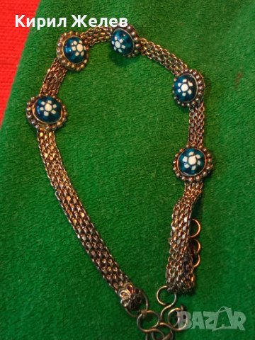 СТАРО РЕТРО ГОТИК АРТ КОЛИЕ ЧОКЪР посребрена благородна стомана с ВЕНЕЦИАНСКО СТЪКЛО МУРАНО 25991, снимка 18 - Антикварни и старинни предмети - 41751658