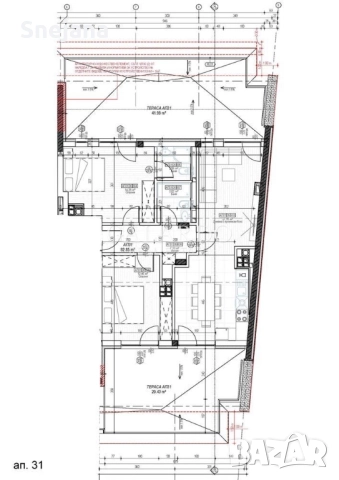 Тристаен 180м2 нов до НБУ , снимка 2 - Апартаменти - 51431963
