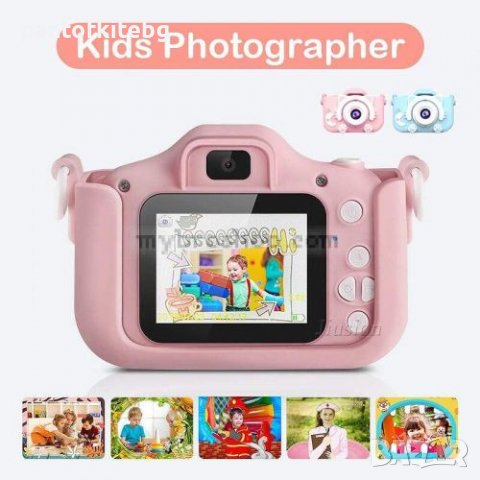 Детски фотоапарат за деца от 3 до 10 години, 1080P, Eкран 2 инча, Видео, Защита от падане, снимка 4 - Други - 38934610