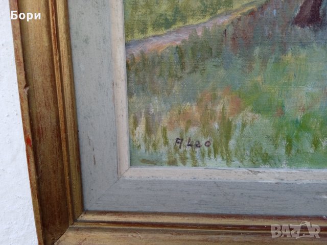 Стара картина платно/подписана/маслени бои /2, снимка 3 - Картини - 35724626