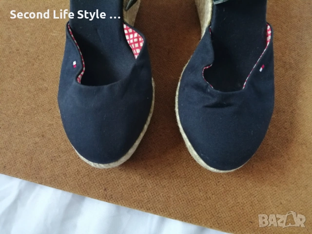 № 38 Tommy Hilfiger оригинални дамски еспадрили сандали на платформа, естествена кожа, снимка 18 - Сандали - 53111577