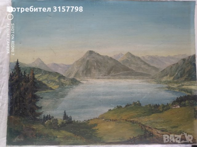 стара картина-пейзаж, снимка 1