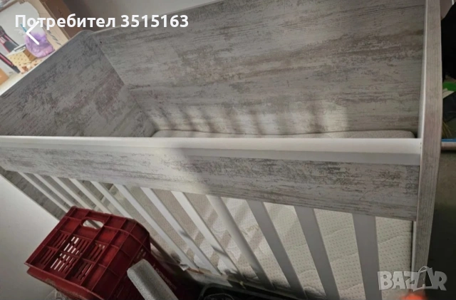 Бебешка дървена, люлееща се кошара/легло, снимка 3 - Кошарки - 53094091