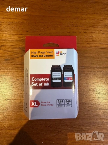 Мастилени касети 545XL 546XL, резервни за Canon Pixma (1 черна, 1 цветна), снимка 8 - Консумативи за принтери - 53607150
