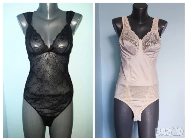 Два различни броя / Луксозно бельо - боди "Aubade" Paris с прашки и "Celine" Оформящо 90 Е