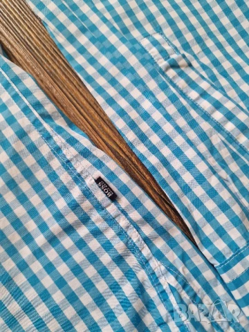 Страхотна мъжка риза HUGO BOSS размер S / M , слим  фит, снимка 5 - Ризи - 51006715