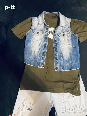 Дънково късо елече , снимка 3 - Елеци - 52336067