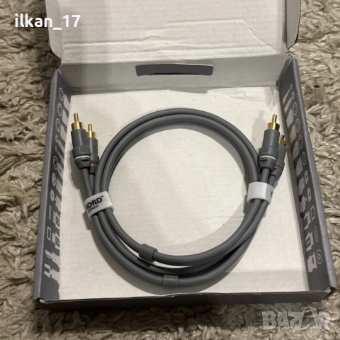 Чинчове Висококачествени Аудио кабел The Chord Company - 2 RCA към 2 RCA кабел -1 м Внос от Германия, снимка 2 - Аудиосистеми - 53091154