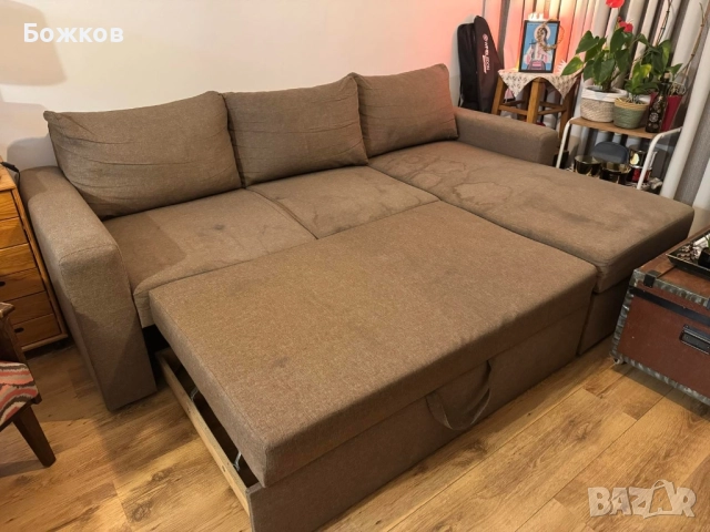 разтегателен диван с лежанка в София, снимка 2 - Дивани и мека мебел - 52485830
