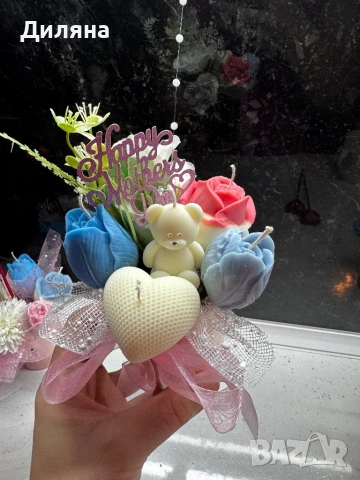 Букетчета от соеви свещи , снимка 5 - Декорация за дома - 53666305