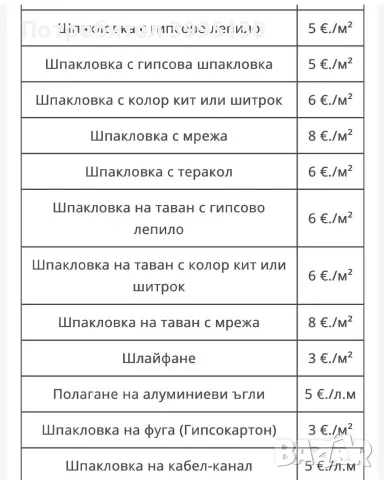 Описание Извършваме строително ремонтни услуги като шпакловане, боядисване и гипскартон