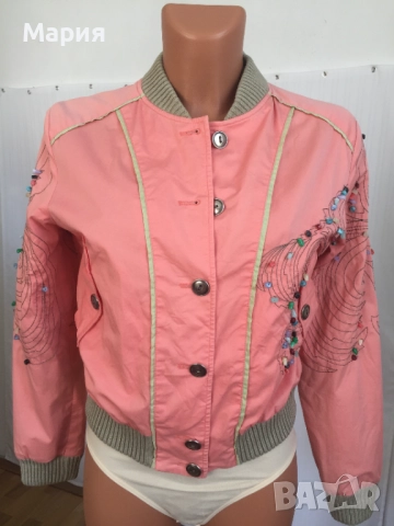 М размер Marc by Marc Jacobs Дамско Яке Протелтно Есенно Марк Джейкъбс Розово Прасковено Камъни, снимка 9 - Якета - 51869575