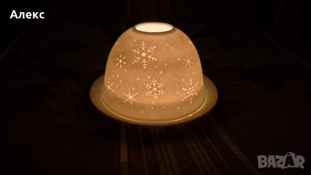 Разкошен чаен свещник–Фин порцелан!, снимка 2 - Аксесоари за кухня - 52679653