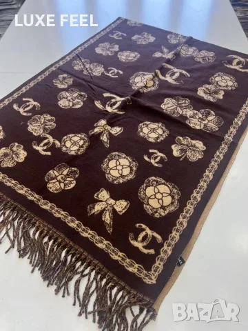 Louis Vuitton ⚜️ LOEWE ⚜️ Burberry ⚜️Кашмир ⚜️ Дамски Шалове , снимка 4 - Шалове - 56046092