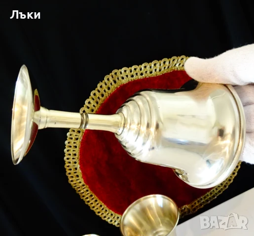 Посребрени чаши за вино 160 мл.,релеф. , снимка 8 - Антикварни и старинни предмети - 51395179
