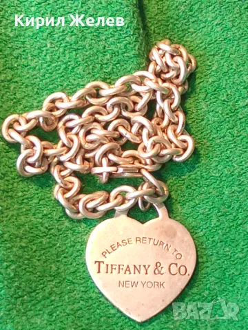 TIFFANY & Co. ШАРМАНТНО БУТИКОВО СРЕБЪРНО КОЛИЕ ЧОКЪР ЛАНЕЦ СРЕБРО 925 ТИФАНИ с БЯЛА ПОЗЛАТА 50058, снимка 17 - Колиета, медальони, синджири - 49346873