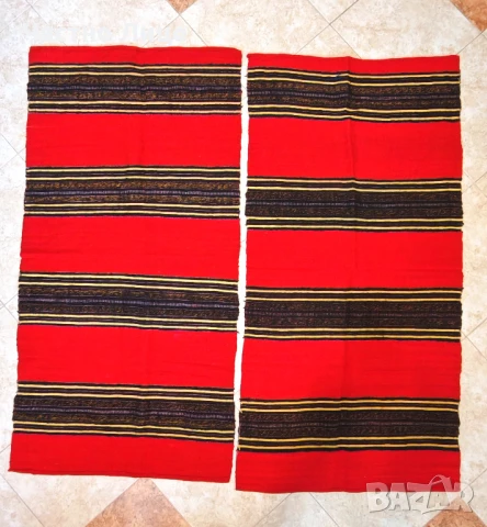 Две Старини Царски Вълнени Ръчно Тъкани Хърцойски Черги от 1930те години