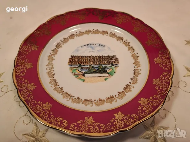 декоративна порцеланова чиния дворец Версай Limoges  8/1, снимка 2 - Декорация за дома - 49900558