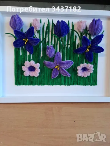 Плетени цветя , снимка 14 - Изкуствени цветя - 48998591