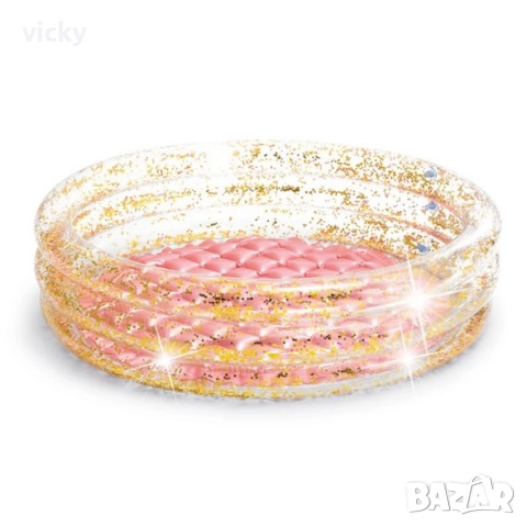 Бебешки надуваем басейн с брокат - INTEX - НОВ, снимка 3 - Надуваеми играчки - 52846409