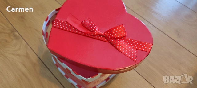 Сърце - Голяма подаръчна кутия с панделка, снимка 8 - Други - 52430389