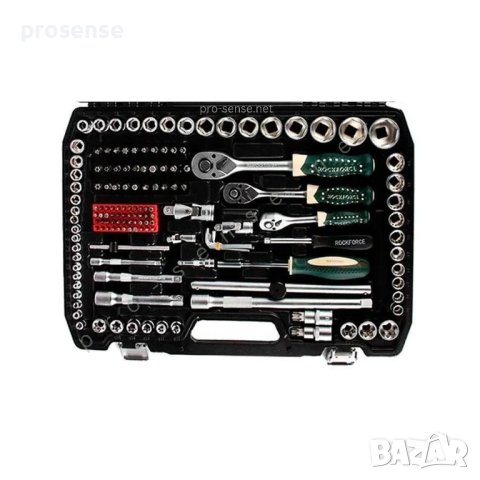 Гедоре 216 части 1/4” 3/8” 1/2” + Звездогаечни ключове RockForce, снимка 3 - Аксесоари и консумативи - 35549787