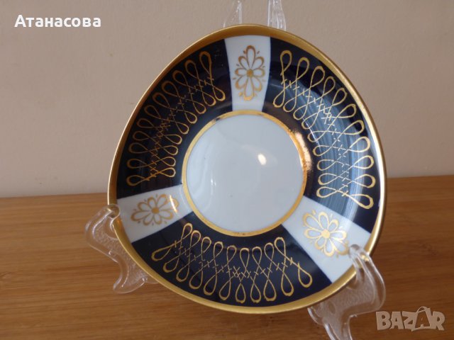 Немски порцеланови чинийки за масло кобалт 3 бр 1960 г чинии чиния, снимка 2 - Чинии - 44462605