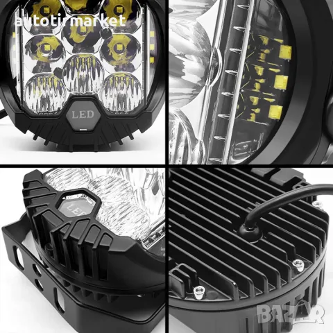 LED халоген 16СМ 5'' кръгъл – LED 12/24V – T361, снимка 4 - Аксесоари и консумативи - 56054527