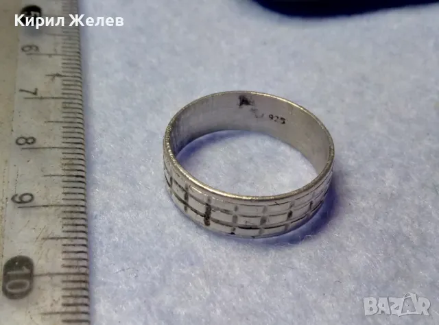 СТИЛНА ВИНТИДЖ АРТ ОРНАМЕНТИКА СРЕБЪРНА ХАЛКА ПРЪСТЕН СРЕБРО 925 МАЙСТОРСКА РАБОТА 48608, снимка 6 - Пръстени - 50337643
