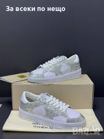 Golden Goose Deluxe Brand Дамски Маратонки Със Сребърен Глитер👟Дамски Спортни Обувки GGDB Код E96, снимка 6 - Маратонки - 55795374