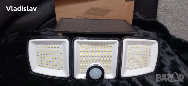 Външна соларна лампа със сензор за движение, 223 LED, снимка 11 - Лед осветление - 52424076