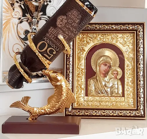 Златна икона Богородица, снимка 2 - Икони - 33555851