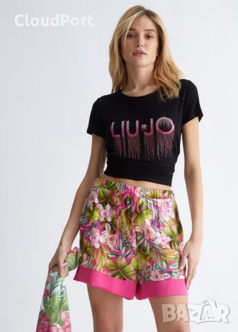 Оригинална дамска тениска, LİU JO, BLACK LOGO, снимка 1
