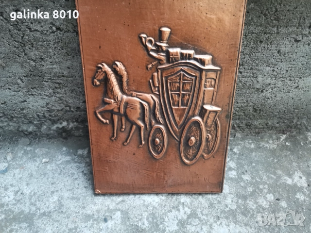 Старо медно Немско пано, снимка 2 - Антикварни и старинни предмети - 51747521