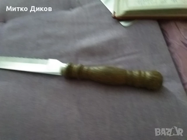 Нож за хляб отличен японски 406х270мм острие Stainless Japan, снимка 6 - Прибори за хранене, готвене и сервиране - 51093652