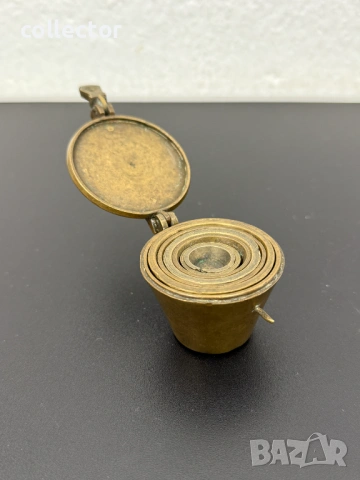 Комплект бронзови гнездови тежести. №7846, снимка 10 - Антикварни и старинни предмети - 53096962