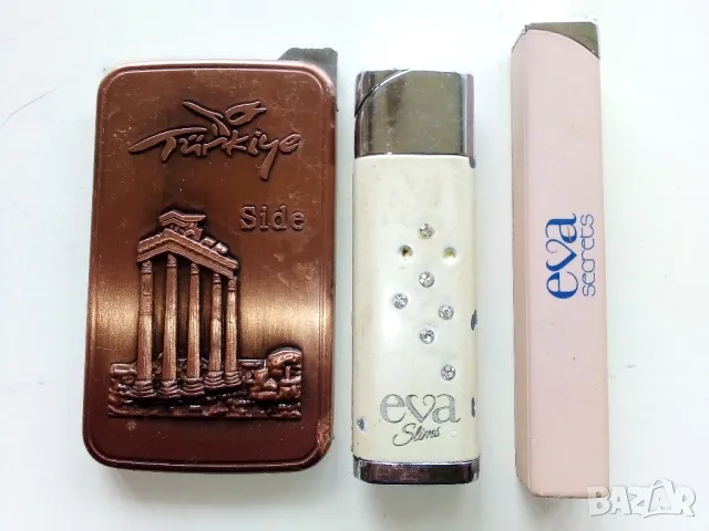 Три броя метални запалки