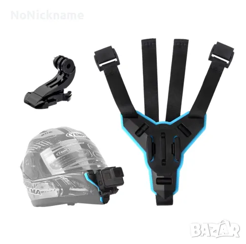 TELESIN Стойка за мотоциклетна каска GoPro mount монтаж държач без лепене за екшън камера , снимка 4 - Аксесоари и консумативи - 47772067
