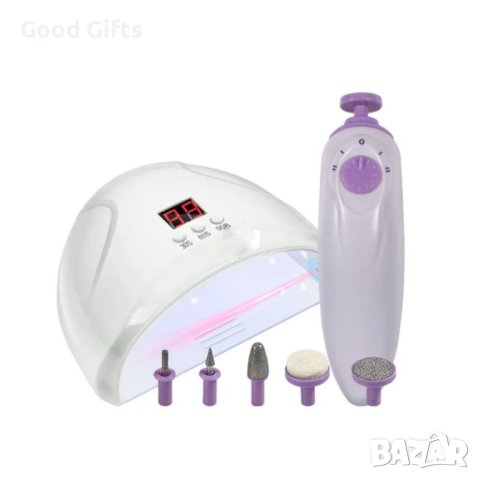 1 + 1 ОФЕРТА UV LED ЛАМПА ЗА МАНИКЮР И ЕЛЕКТРИЧЕСКА ПИЛА ЗА НОКТИ С ПРИСТАВКИ, снимка 3 - Други - 40677919
