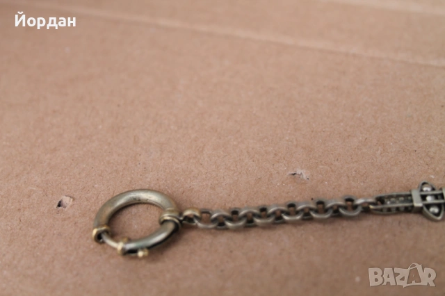 Ланец/Синджир/Кюстек за джобен часовник, снимка 2 - Други ценни предмети - 53444603