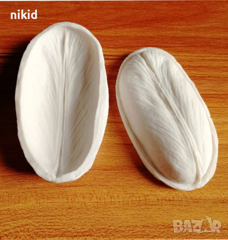 2 бр големи овални листа за лале вейнър силиконов молд форма за направа на цвете украса торта фондан, снимка 4 - Форми - 22397981