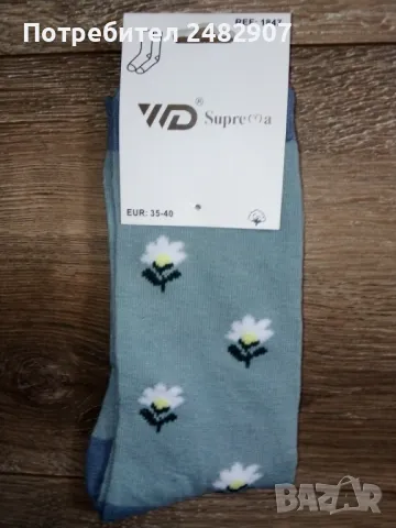 Памучни дамски чорапи, снимка 3 - Дамски чорапи - 47312996