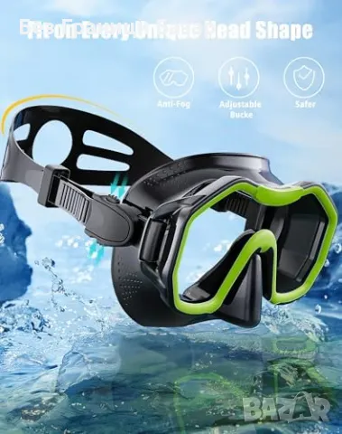 Нови Маска и сух шнорхел за шнорхелинг – 2 броя комплект за море плаж, снимка 3 - Водни спортове - 49591925