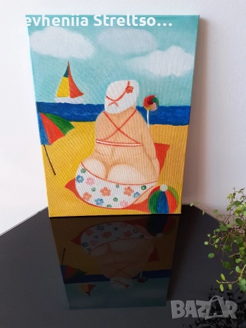 Оригинальная картина А Я НА МОРЕ!, снимка 2 - Картини - 52852341