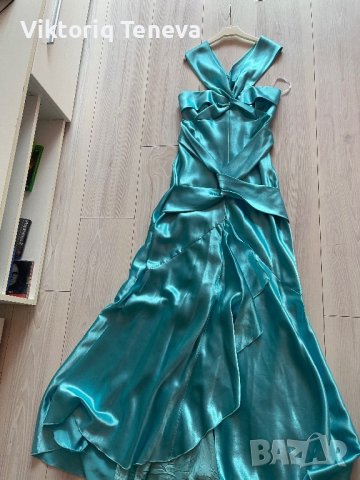 Дълга сатенена рокля размер usa 6