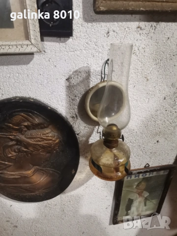 Стара газена лампа, снимка 3 - Антикварни и старинни предмети - 53830276