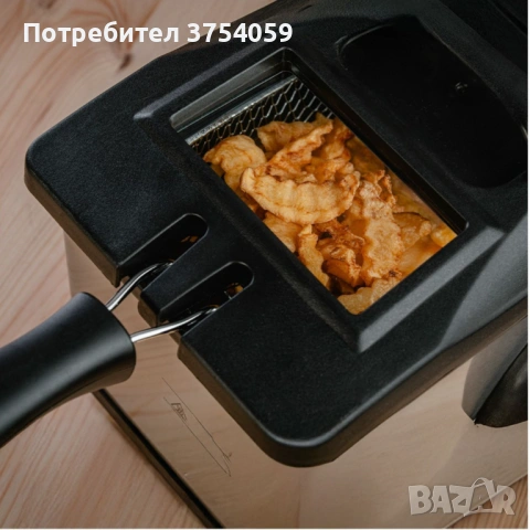 Фритюрник Voltz, 2000W, 2л./ 3л., демонтиращ се съд, капак и филтър,инокс, 2 ГОДИНИ ГАРАНЦИЯ, снимка 5 - Фритюрници - 53130380