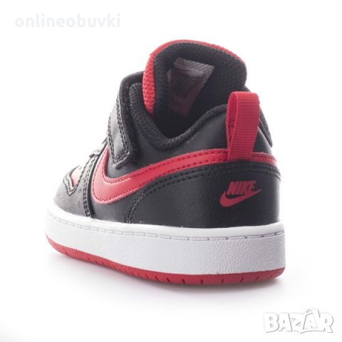 НАМАЛЕНИЕ!!!Бебешки спортни обувки NIKE COURT BOROUGH Черно с червено, снимка 2 - Бебешки обувки - 34023790